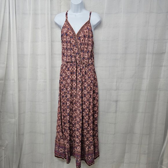 Maurices Babydoll Y2K Halter Dress Maxi Boho Hippie Festival XL - Picture 1 of 11
